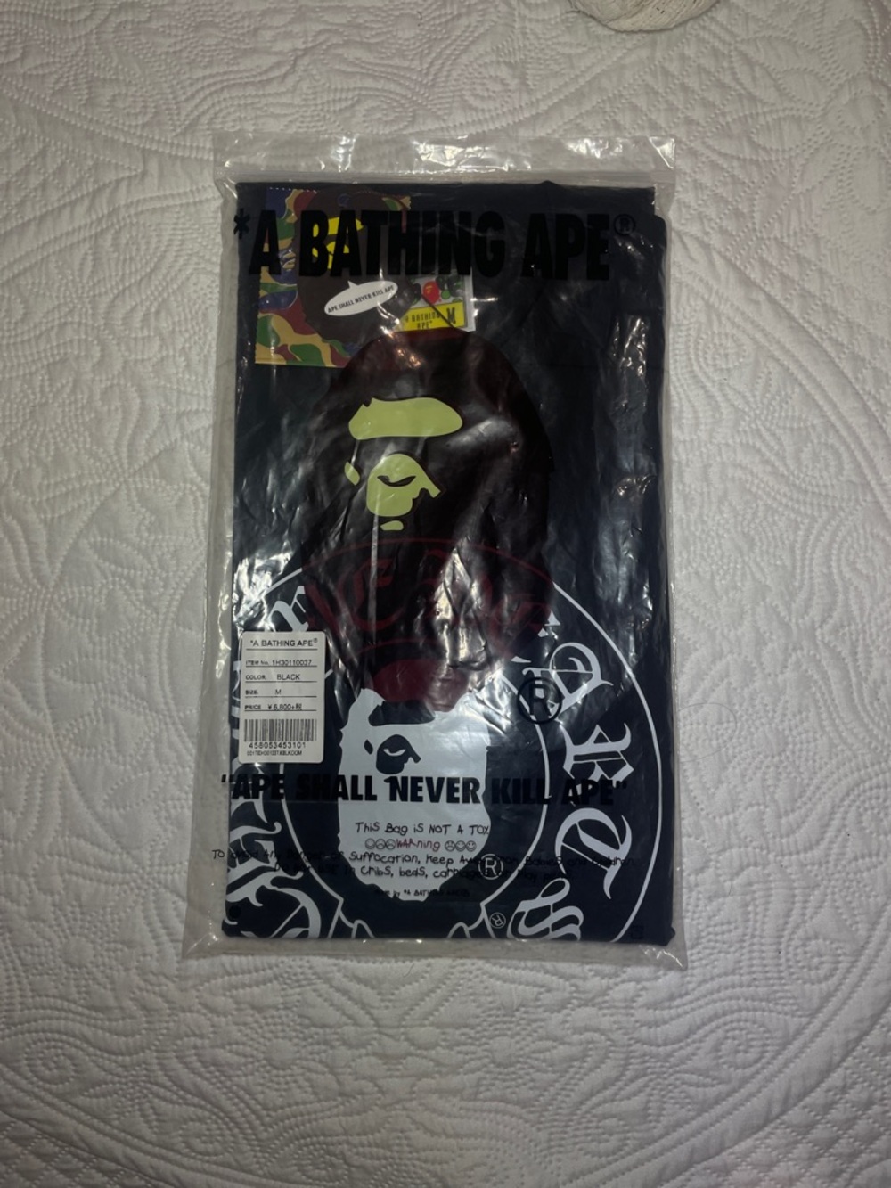 A Bathing Ape Black Graphic Short Sleeve Tee